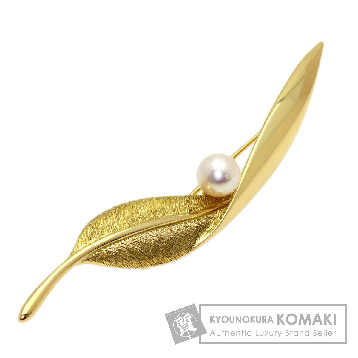 MIKIMOTO Akoya pearl Pearl Brooch K18 Yellow Gold Ladies [Used]