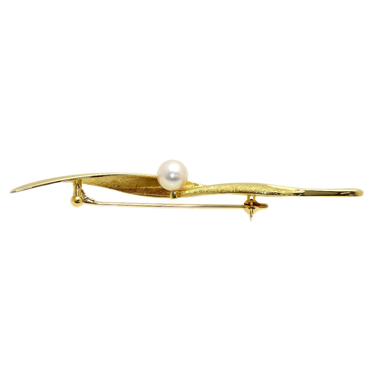 MIKIMOTO Akoya pearl Pearl Brooch K18 Yellow Gold Ladies [Used]