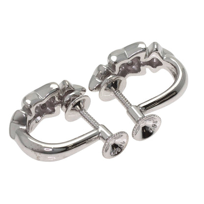 MIKIMOTO Diamond Earring K18 White Gold Ladies [Used]