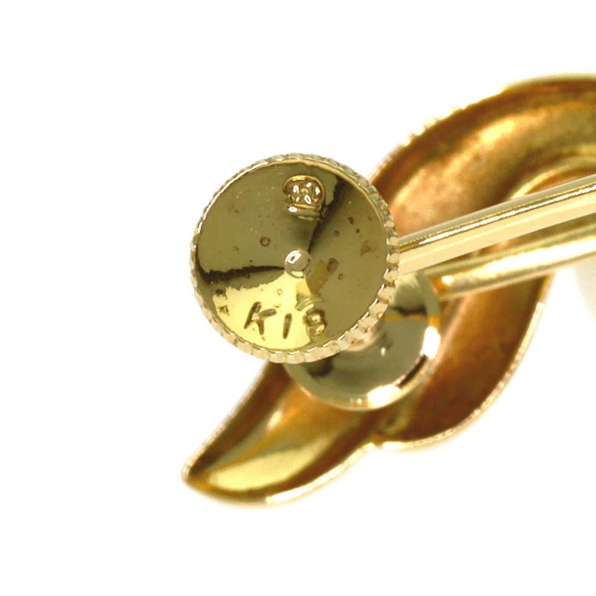 MIKIMOTO Pearl Pearl Earring K18 Yellow Gold Ladies [Used]