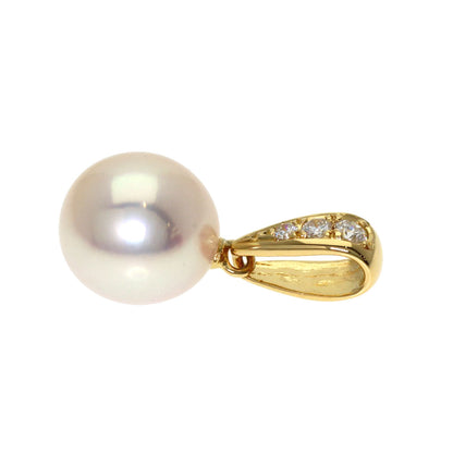 TASAKI Pearl Pearl Diamond Pendant top K18 Yellow Gold Ladies [Used]
