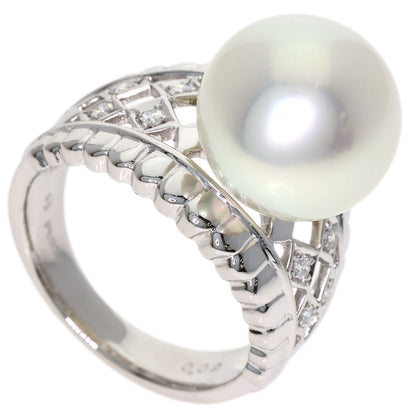 TASAKI Pearl Pearl Diamond Ring Platinum PT900 Ladies [Used]