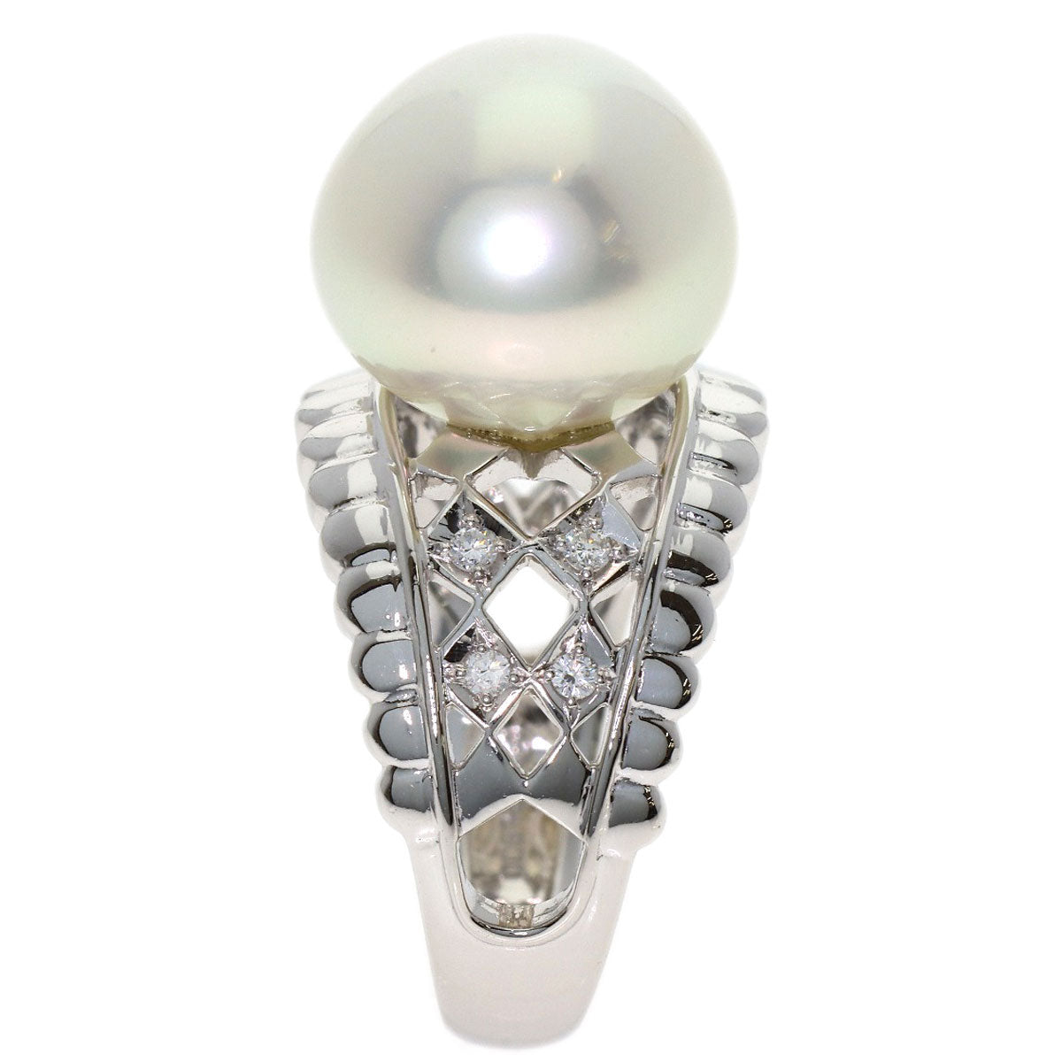 TASAKI Pearl Pearl Diamond Ring Platinum PT900 Ladies [Used]