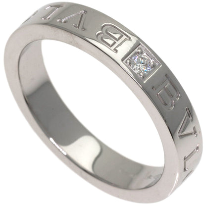 BVLGARI Double logo 1P Diamond Ring K18 White Gold Ladies [Used]
