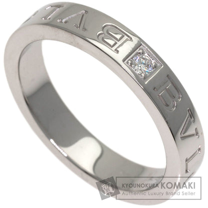 BVLGARI Double logo 1P Diamond Ring K18 White Gold Ladies [Used]