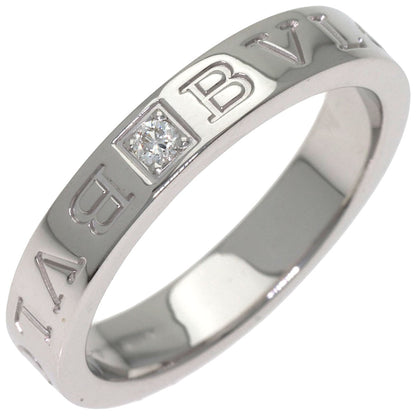 BVLGARI Double logo 1P Diamond Ring K18 White Gold Ladies [Used]