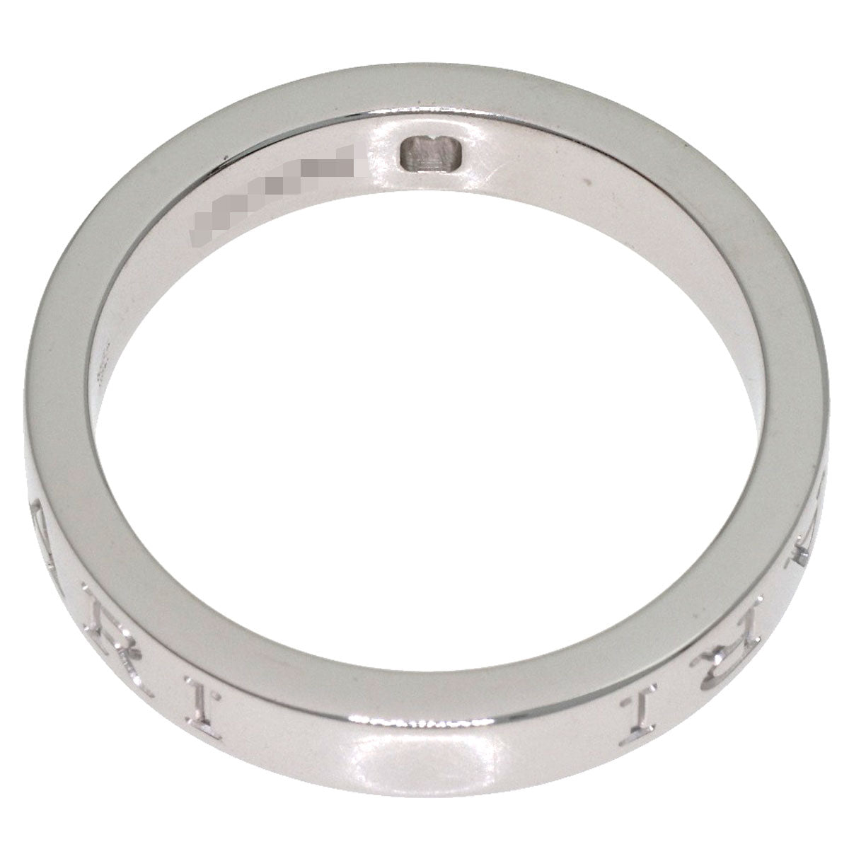 BVLGARI Double logo 1P Diamond Ring K18 White Gold Ladies [Used]