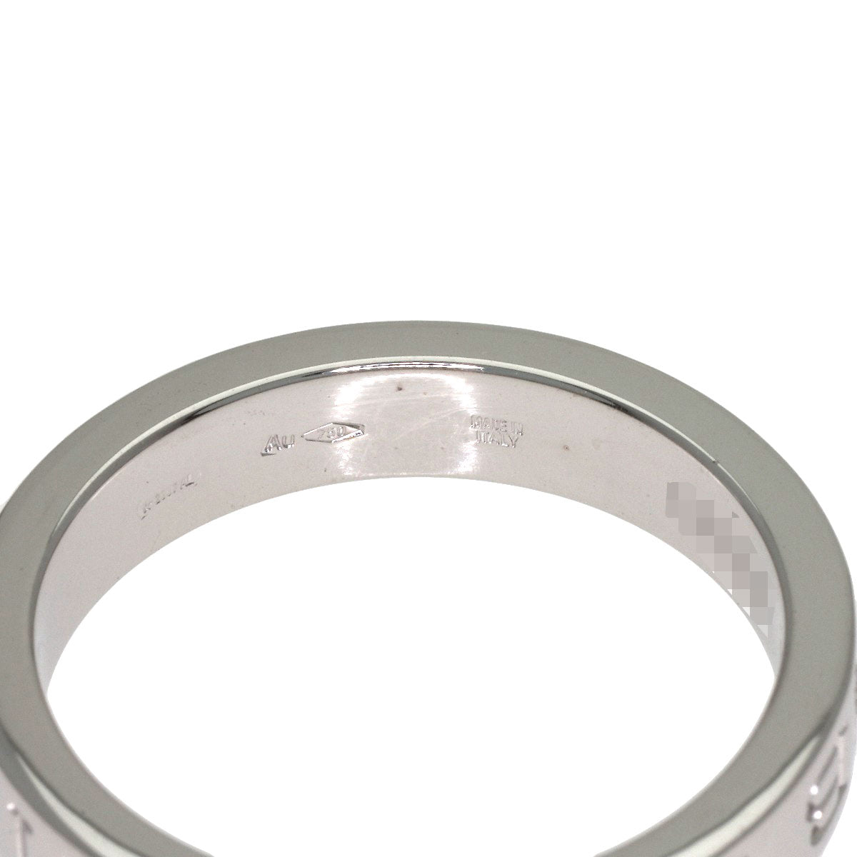BVLGARI Double logo 1P Diamond Ring K18 White Gold Ladies [Used]