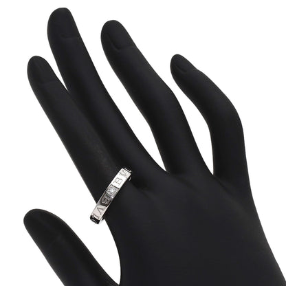 BVLGARI Double logo 1P Diamond Ring K18 White Gold Ladies [Used]