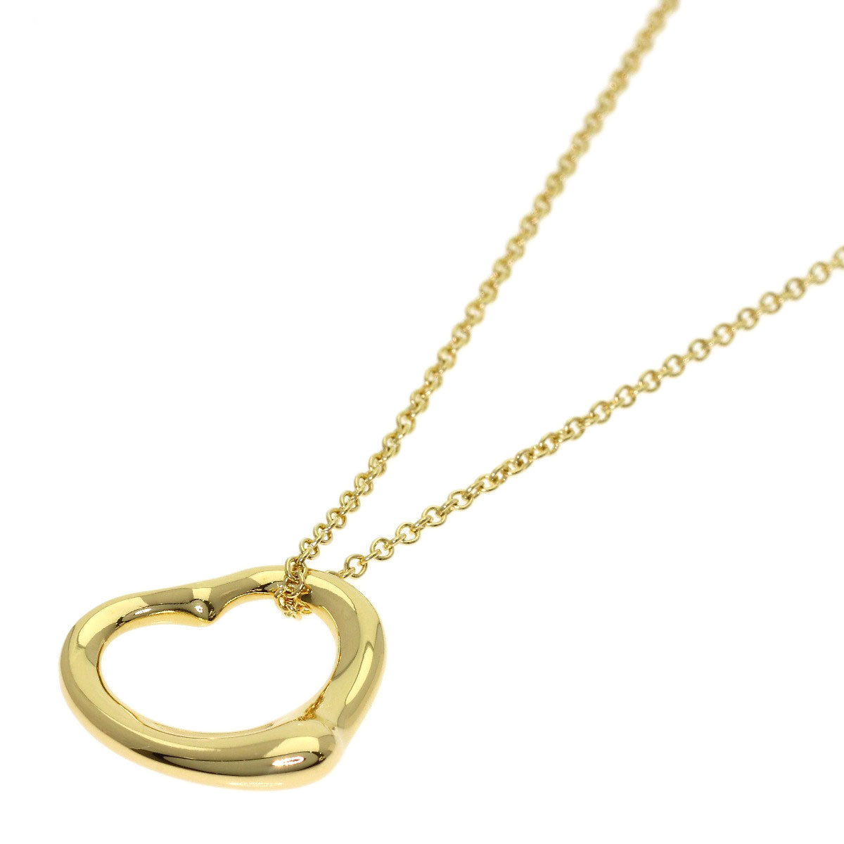 TIFFANY&Co. Open heart Necklace K18 Yellow Gold Ladies [Used]