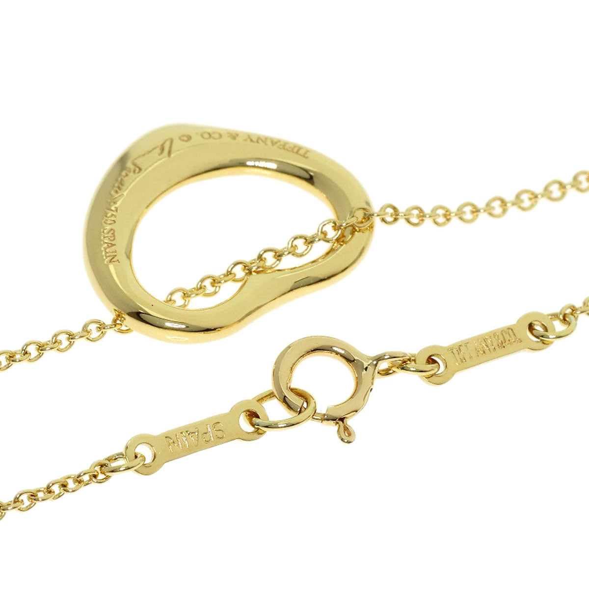 TIFFANY&Co. Open heart Necklace K18 Yellow Gold Ladies [Used]