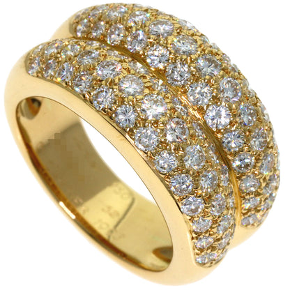 CARTIER Double Mimi Diamond #52 Ring K18 Yellow Gold Ladies [Used]
