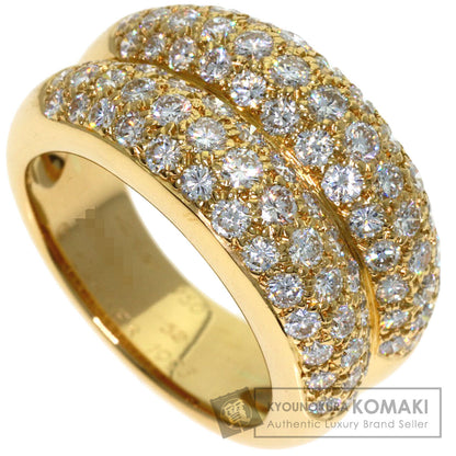 CARTIER Double Mimi Diamond #52 Ring K18 Yellow Gold Ladies [Used]