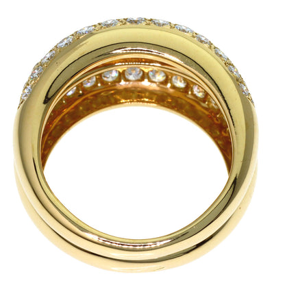 CARTIER Double Mimi Diamond #52 Ring K18 Yellow Gold Ladies [Used]