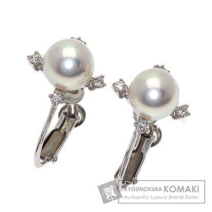 TASAKI Pearl Pearl 4P Diamond Earring K18 White Gold K14WGLadies [Used]
