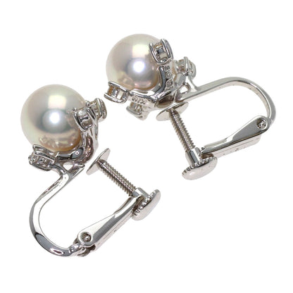 TASAKI Pearl Pearl 4P Diamond Earring K18 White Gold K14WGLadies [Used]