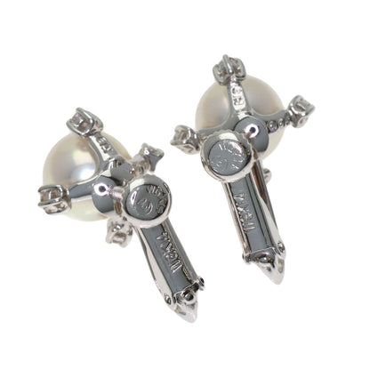 TASAKI Pearl Pearl 4P Diamond Earring K18 White Gold K14WGLadies [Used]