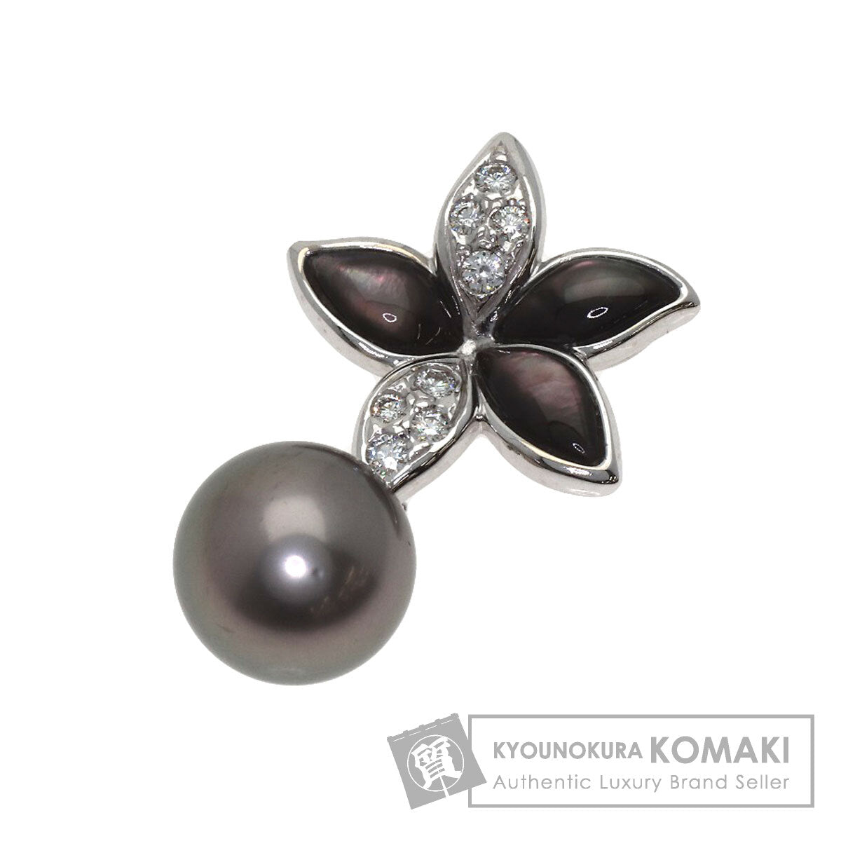 TASAKI Pearl Pearl Black Shell Pendant top K18 White Gold Ladies [Used]
