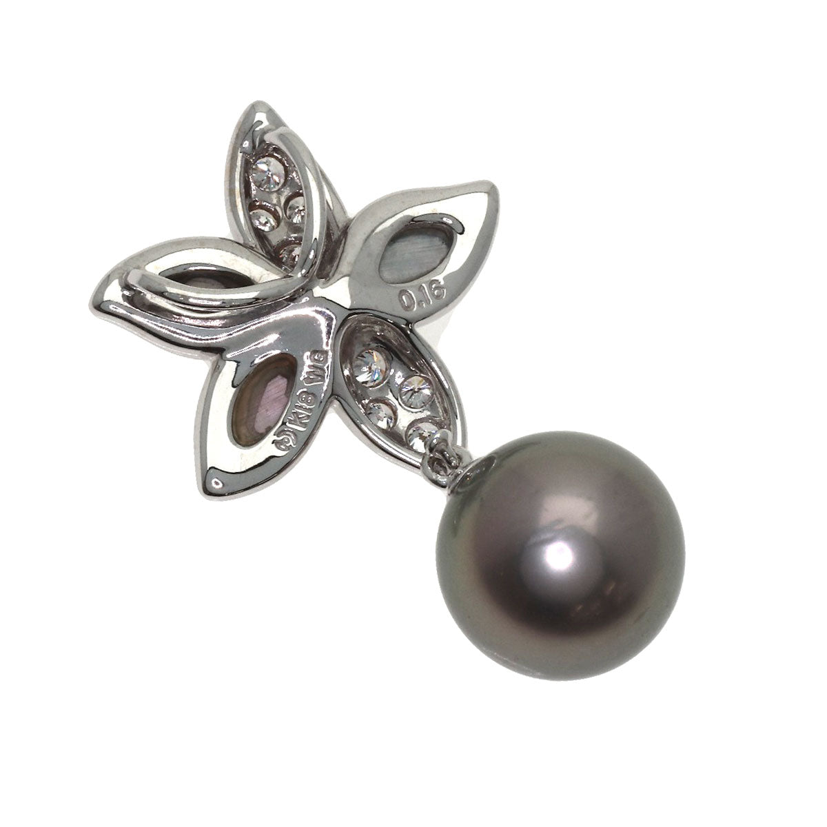 TASAKI Pearl Pearl Black Shell Pendant top K18 White Gold Ladies [Used]