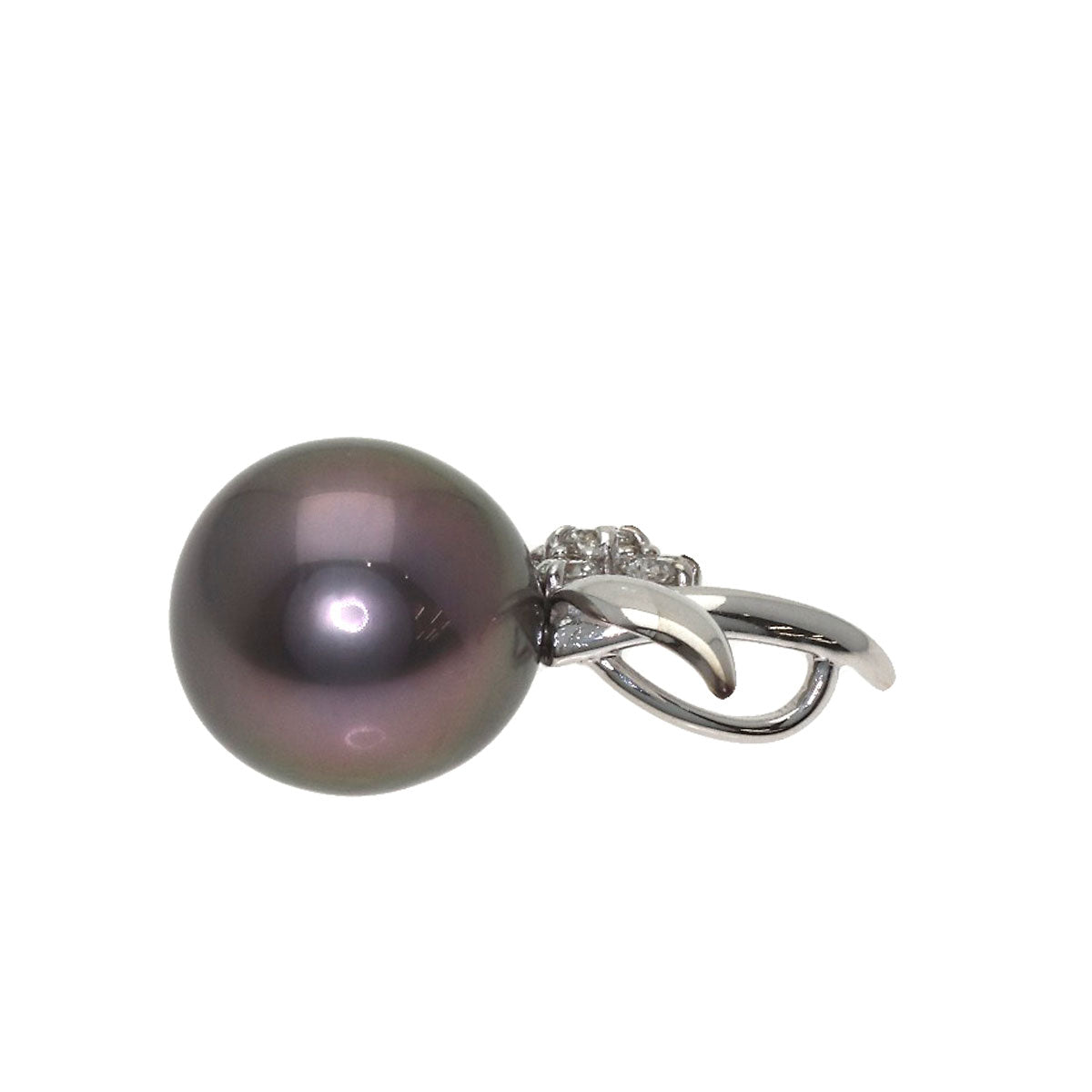 TASAKI Pearl Pearl Diamond Pendant top K18 White Gold Ladies [Used]