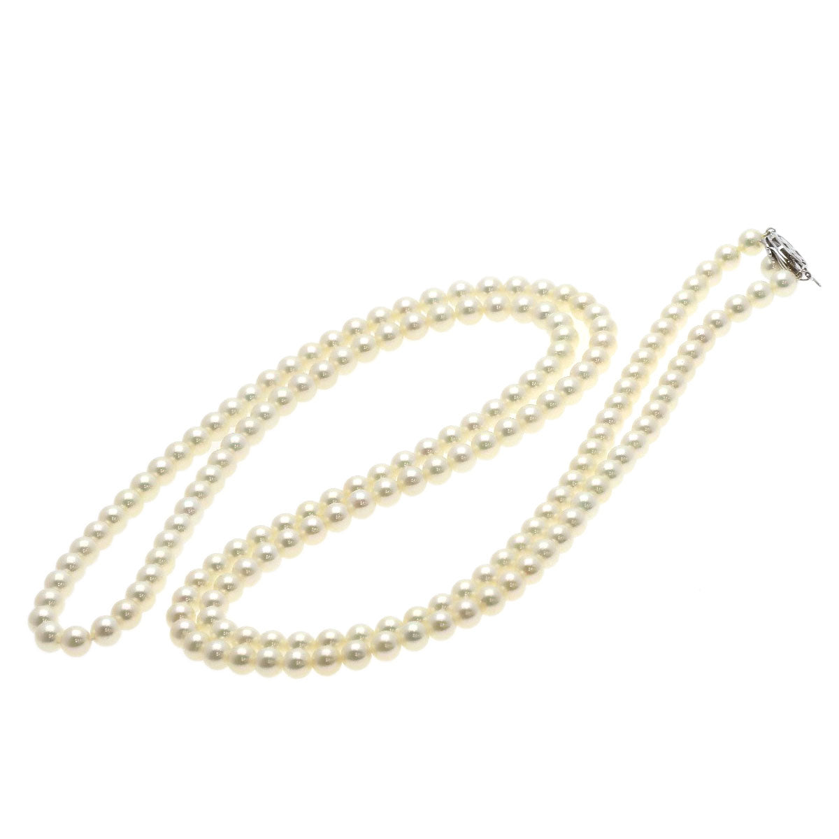 MIKIMOTO Pearl Pearl Long 47.2" Necklace K14 White Gold Ladies [Used]
