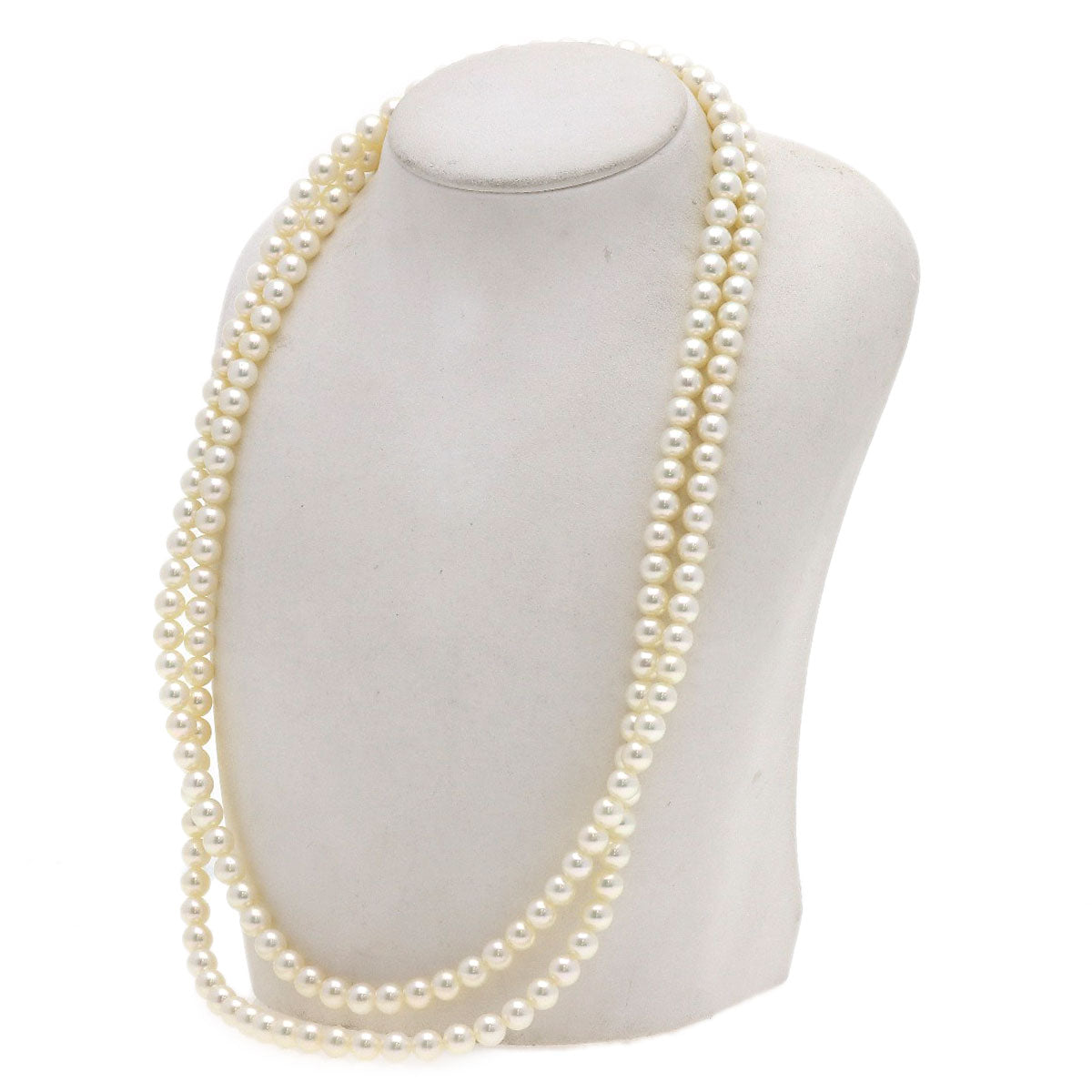 MIKIMOTO Pearl Pearl Long 47.2" Necklace K14 White Gold Ladies [Used]