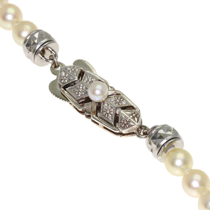MIKIMOTO Pearl Pearl Necklace Silver Ladies [Used]