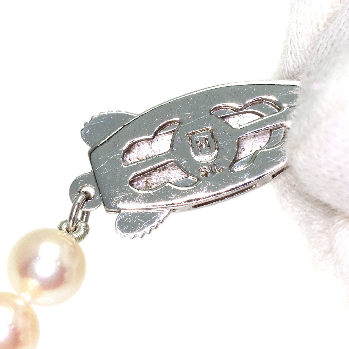 MIKIMOTO Pearl Pearl Earring 2-piece set Necklace Silver Ladies [Used]