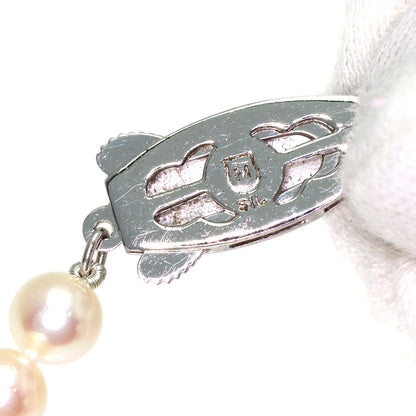 MIKIMOTO Pearl Pearl Earring 2-piece set Necklace Silver Ladies [Used]