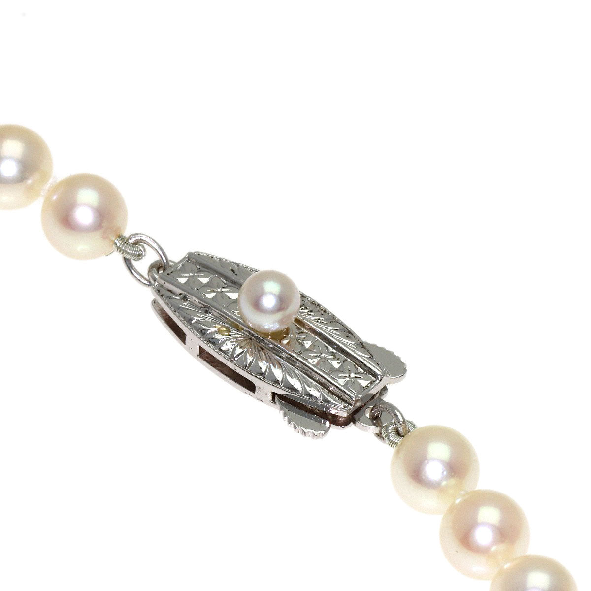 MIKIMOTO Pearl Pearl Earring 2-piece set Necklace Silver Ladies [Used]