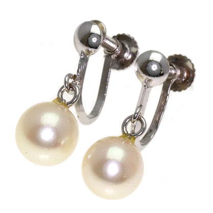 MIKIMOTO Pearl Pearl Earring 2-piece set Necklace Silver Ladies [Used]