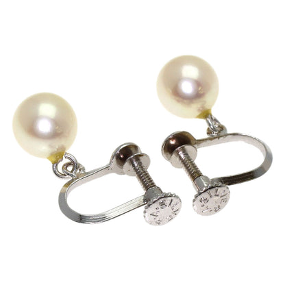 MIKIMOTO Pearl Pearl Earring 2-piece set Necklace Silver Ladies [Used]