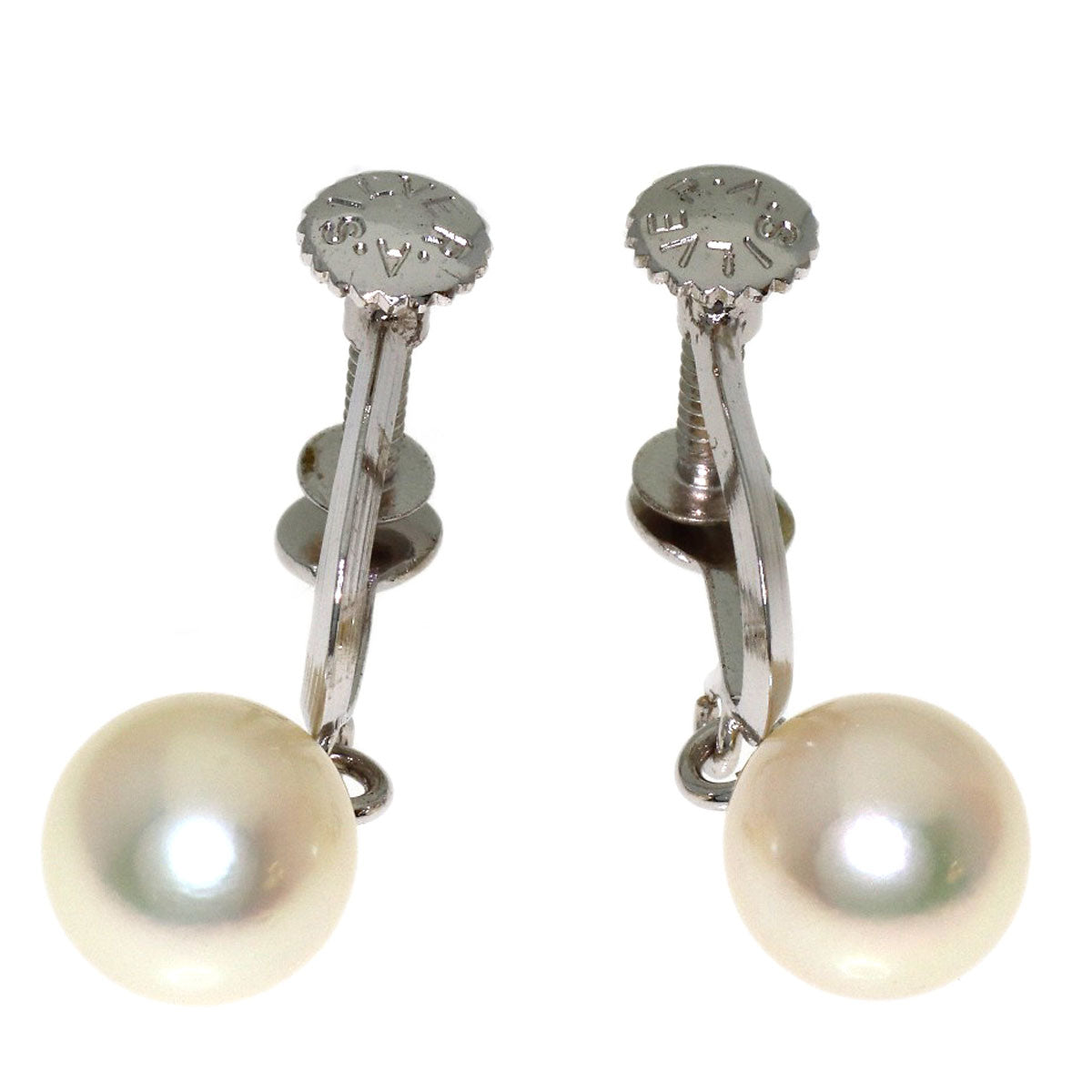 MIKIMOTO Pearl Pearl Earring 2-piece set Necklace Silver Ladies [Used]