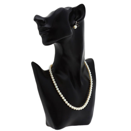 MIKIMOTO Pearl Pearl Earring 2-piece set Necklace Silver Ladies [Used]