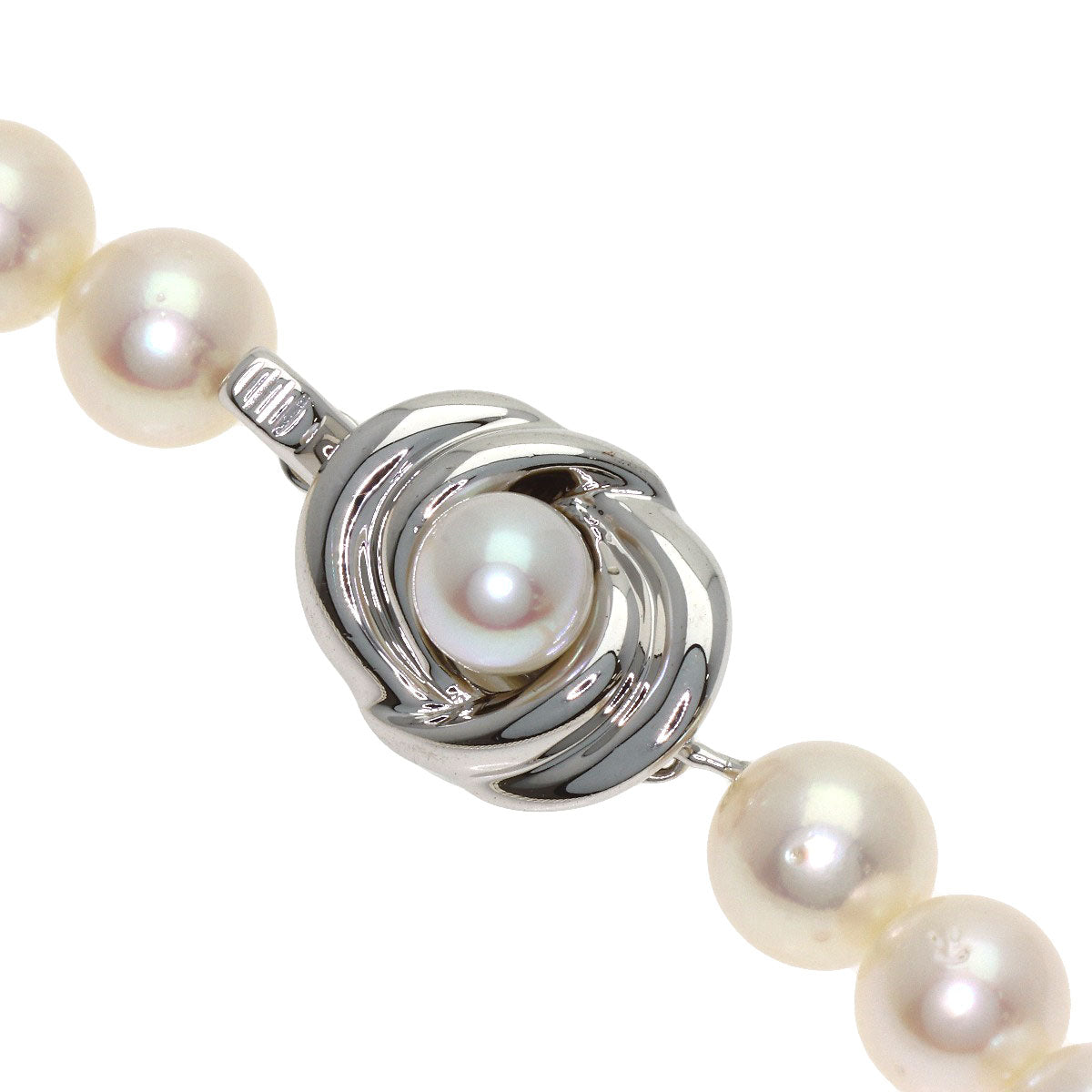 TASAKI Pearl Pearl Earring 2-piece set Necklace Silver Ladies [Used]