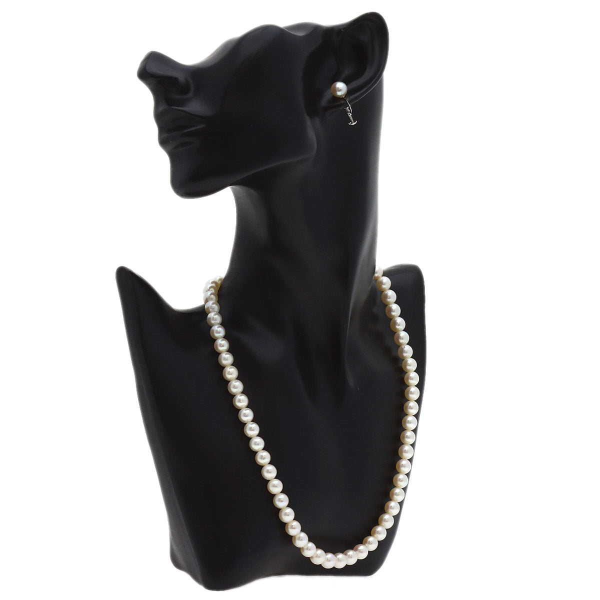 TASAKI Pearl Pearl Earring 2-piece set Necklace Silver Ladies [Used]