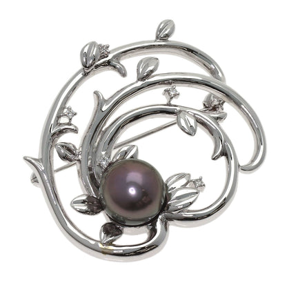 TASAKI Pearl Pearl Brooch K14 White Gold Ladies [Used]