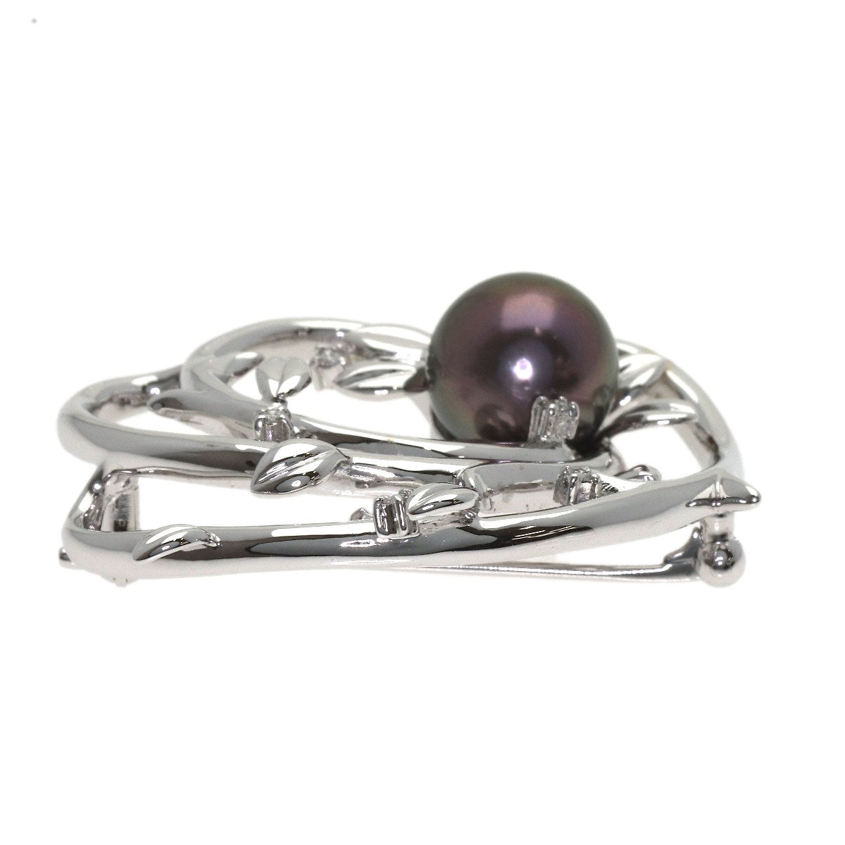 TASAKI Pearl Pearl Brooch K14 White Gold Ladies [Used]