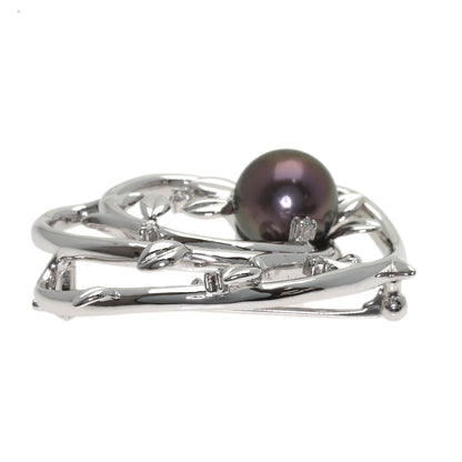 TASAKI Pearl Pearl Brooch K14 White Gold Ladies [Used]