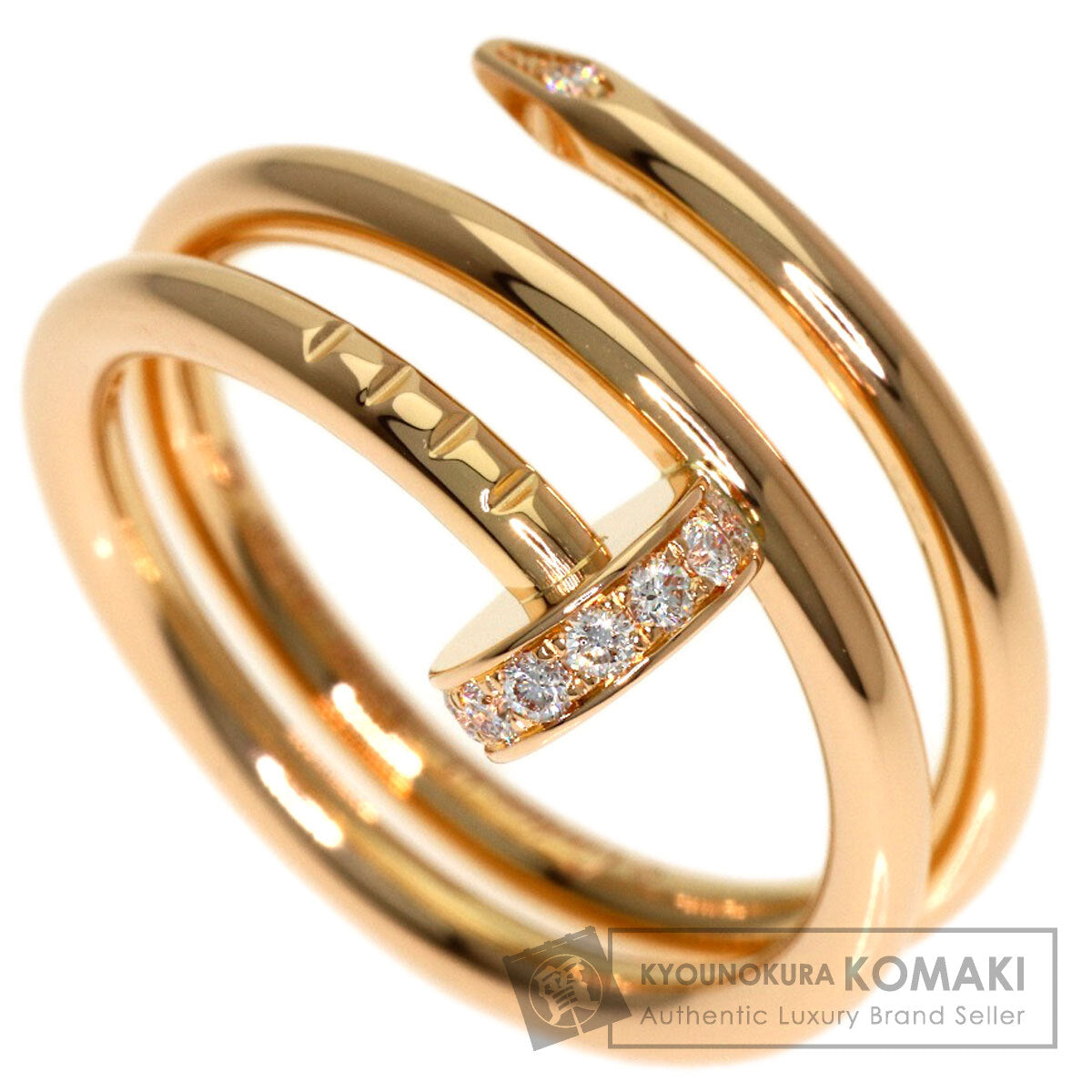 CARTIER Juste un Clou Small Diamond #47 Ring K18 Pink Gold Ladies [Used]