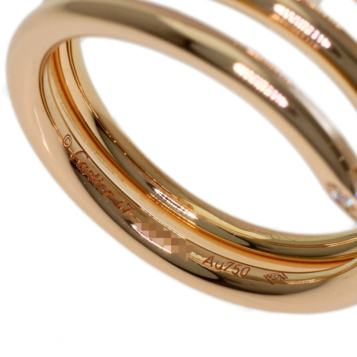 CARTIER Juste un Clou Small Diamond #47 Ring K18 Pink Gold Ladies [Used]