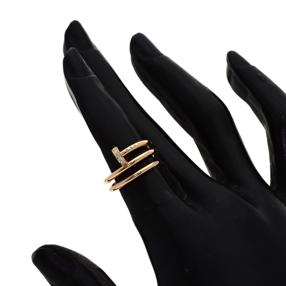 CARTIER Juste un Clou Small Diamond #47 Ring K18 Pink Gold Ladies [Used]