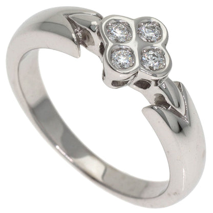 MIKIMOTO Flower Diamond Ring K18 White Gold Ladies [Used]