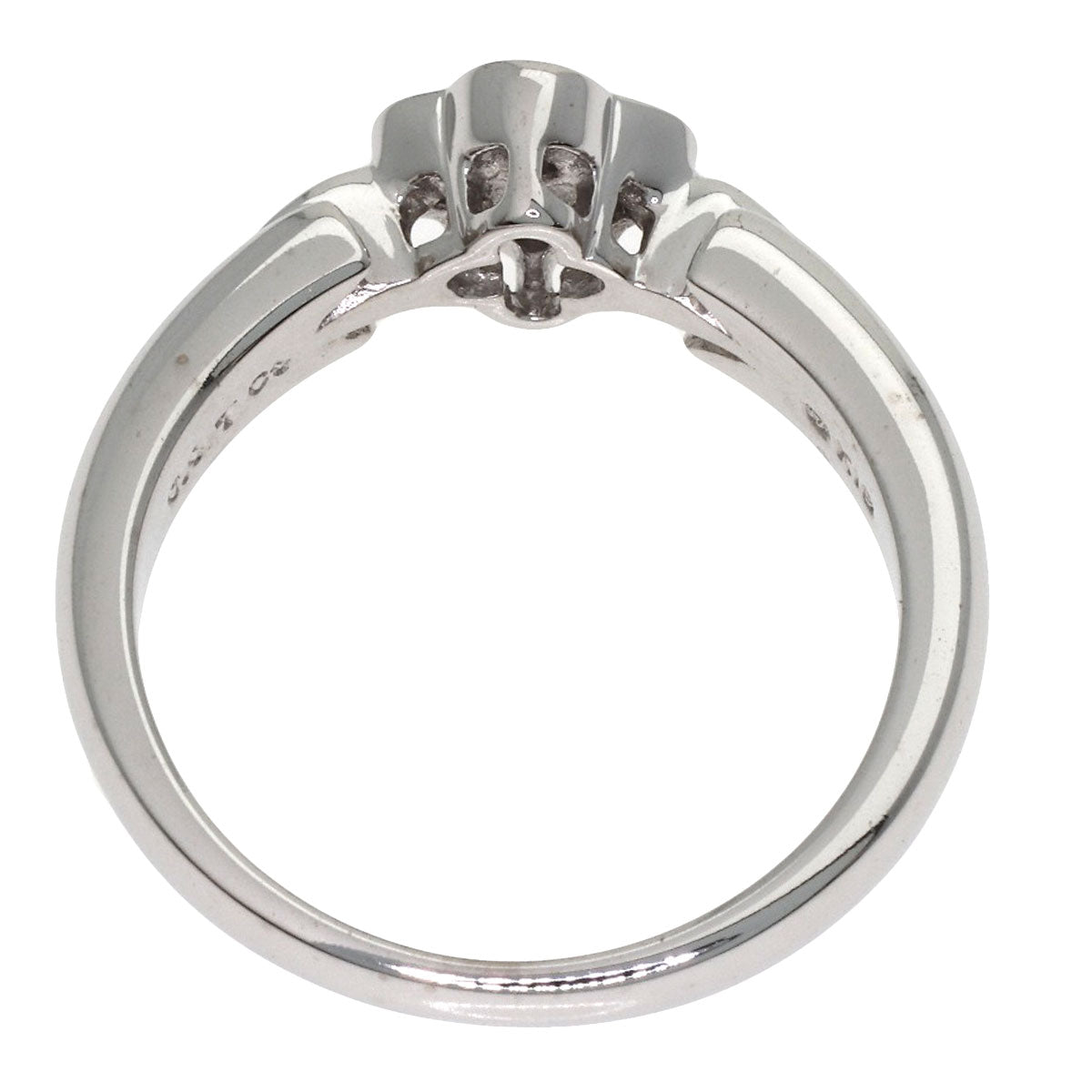 MIKIMOTO Flower Diamond Ring K18 White Gold Ladies [Used]
