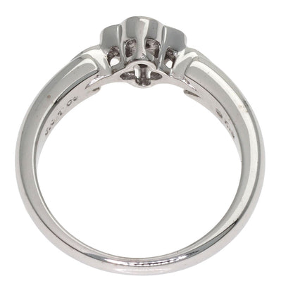 MIKIMOTO Flower Diamond Ring K18 White Gold Ladies [Used]