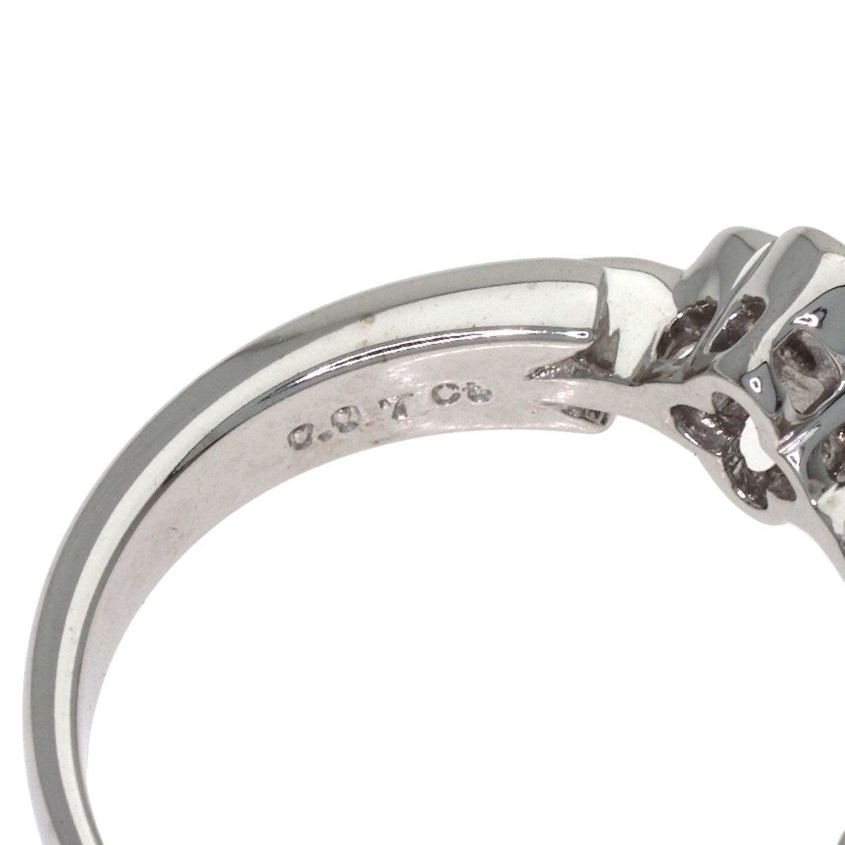 MIKIMOTO Flower Diamond Ring K18 White Gold Ladies [Used]