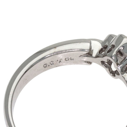MIKIMOTO Flower Diamond Ring K18 White Gold Ladies [Used]