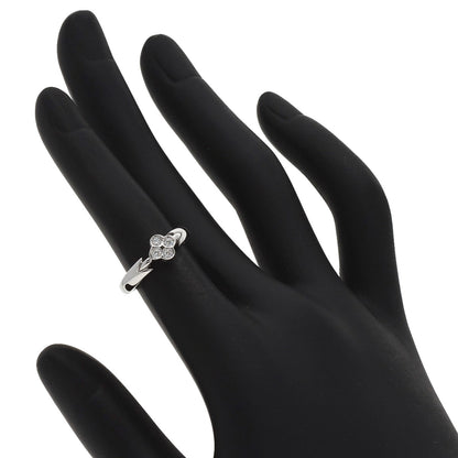 MIKIMOTO Flower Diamond Ring K18 White Gold Ladies [Used]