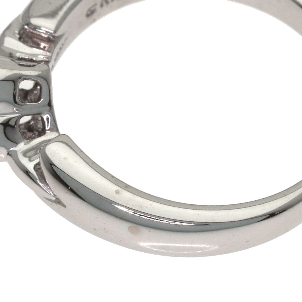 MIKIMOTO Flower Diamond Ring K18 White Gold Ladies [Used]