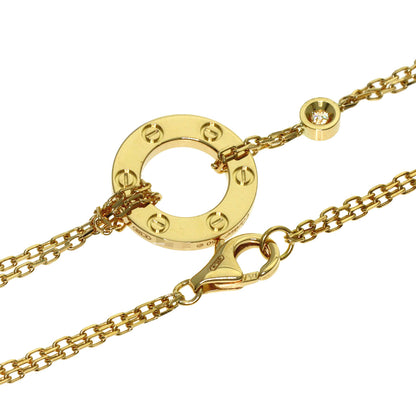 CARTIER Love circle Diamond Necklace K18 Yellow Gold Ladies [Used]